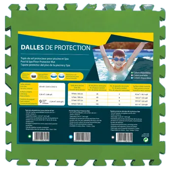 DALLES DE PROTECTION STANDARD VERT 3,24m² 60 x 60 x 0,8 cm (x9)