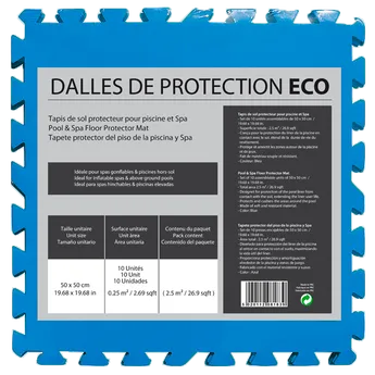 DALLES DE PROTECTION ECO BLEU 2,5m² 50 x 50 x 0,4 cm (x10)